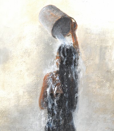 Mädchen beim Duschen, 2015 von Lincoln Seligman